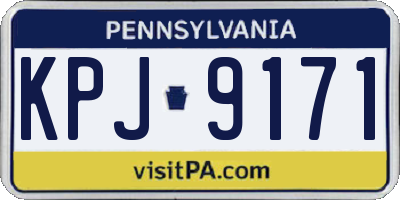 PA license plate KPJ9171