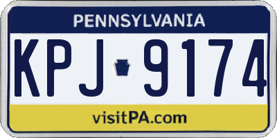 PA license plate KPJ9174