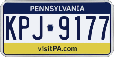 PA license plate KPJ9177