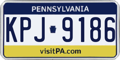 PA license plate KPJ9186