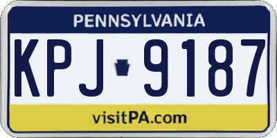 PA license plate KPJ9187