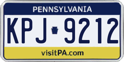 PA license plate KPJ9212