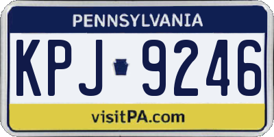 PA license plate KPJ9246
