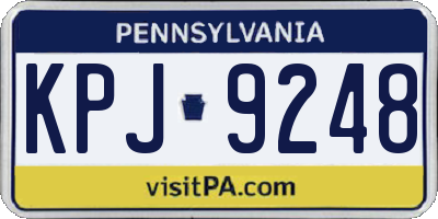 PA license plate KPJ9248
