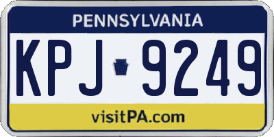 PA license plate KPJ9249