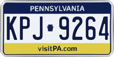 PA license plate KPJ9264