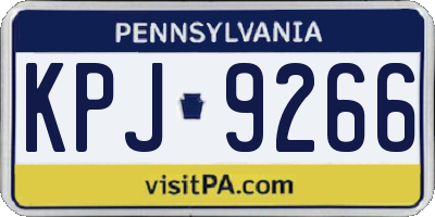 PA license plate KPJ9266