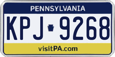 PA license plate KPJ9268