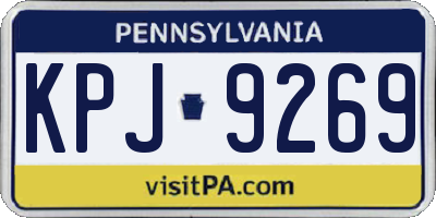 PA license plate KPJ9269