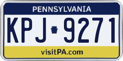 PA license plate KPJ9271