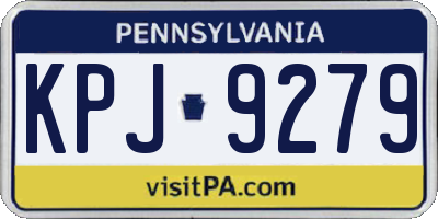 PA license plate KPJ9279