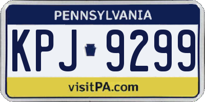 PA license plate KPJ9299