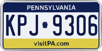 PA license plate KPJ9306