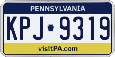 PA license plate KPJ9319
