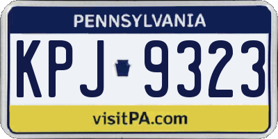 PA license plate KPJ9323