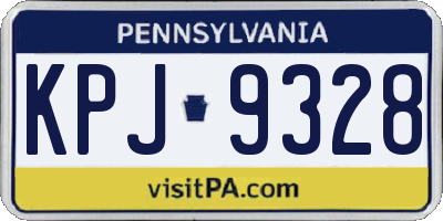 PA license plate KPJ9328
