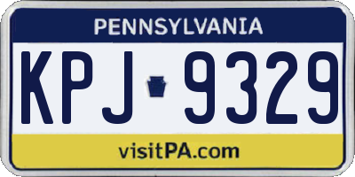 PA license plate KPJ9329