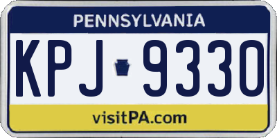 PA license plate KPJ9330