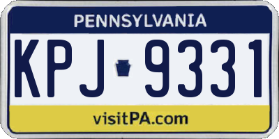 PA license plate KPJ9331