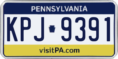 PA license plate KPJ9391