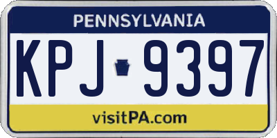 PA license plate KPJ9397