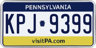PA license plate KPJ9399
