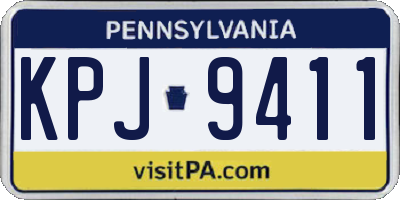 PA license plate KPJ9411