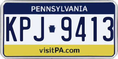PA license plate KPJ9413
