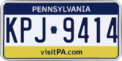 PA license plate KPJ9414