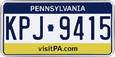 PA license plate KPJ9415