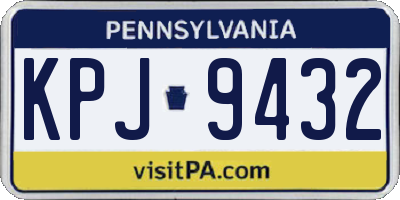 PA license plate KPJ9432