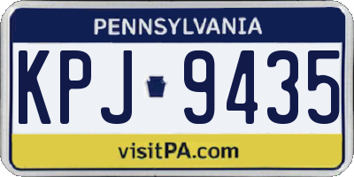 PA license plate KPJ9435