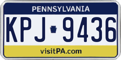 PA license plate KPJ9436