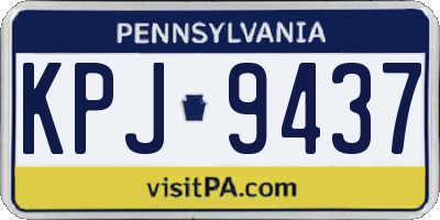 PA license plate KPJ9437