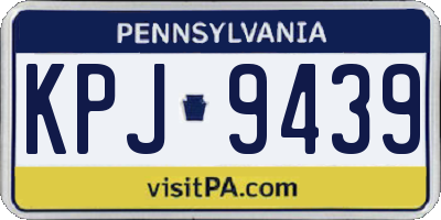 PA license plate KPJ9439