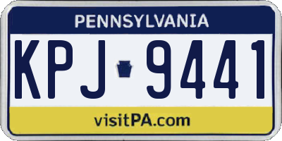 PA license plate KPJ9441