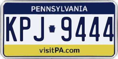 PA license plate KPJ9444