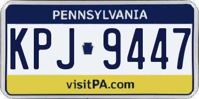 PA license plate KPJ9447