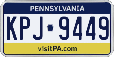 PA license plate KPJ9449