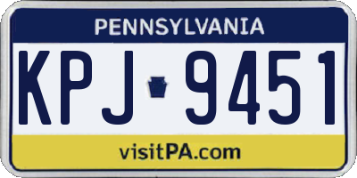 PA license plate KPJ9451