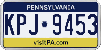PA license plate KPJ9453