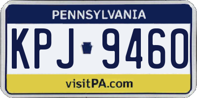 PA license plate KPJ9460