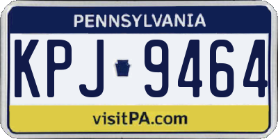 PA license plate KPJ9464