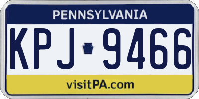 PA license plate KPJ9466