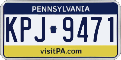 PA license plate KPJ9471