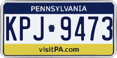 PA license plate KPJ9473