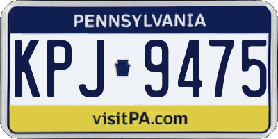 PA license plate KPJ9475