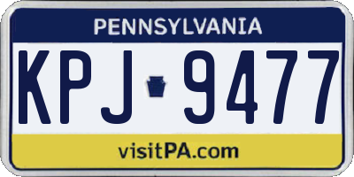 PA license plate KPJ9477