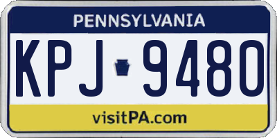 PA license plate KPJ9480