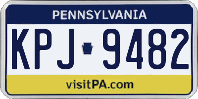 PA license plate KPJ9482